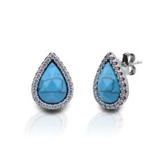 Kelly Herd Teardrop Turquoise Earrings