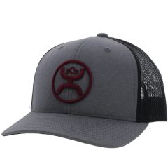 Hooey "O Classic" Grey/Black Hat w/ Maroon Logo