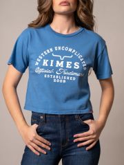 Kimes Ranch Women's Heavy Text Tee - Carbon Blue