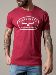 Kimes Ranch Western Logo Hunton Tee - Cardinal