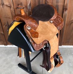Floral Tooled Ranch & Trail Saddle by Dale Rodrigez - Tent Sale Special