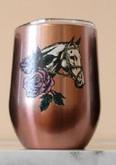 Spiced Equestrian Rose Gold Garland Insulated Cup