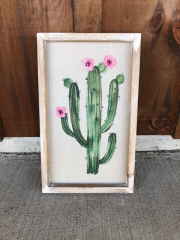 Floral Cactus Wall Canvas