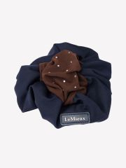 LeMieux Scrunchie with Crystal Hair Net - Navy/Brown