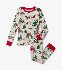 Haltey Country Christmas Kids Pajama Set
