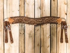 1D Saddlery Floral Tooled Tripping Collar
