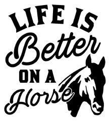 Life Is Better On A Horse Sticker