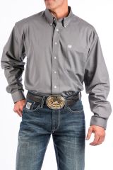 CINCH Men's Solid Gray Button-Down Shirt