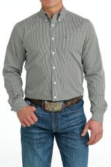 Cinch Men's White Geo Print Modern Fit Shirt