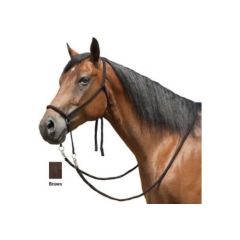 Bitless Bridle with Braided Brushed Poly Headstall