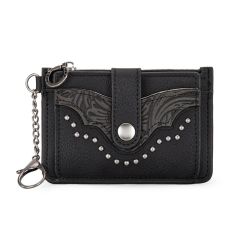 Montana West Floral Tooled Collection Key Ring Wallet - Black