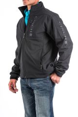 CINCH Men's Bonded Solid Zip Logo Jacket - Black