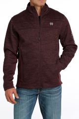 CINCH Men's Sweater Jacket - Brgundy