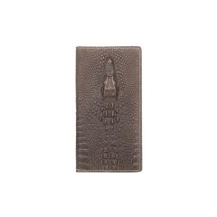 Montana West Genuine Crocodile Embossed Leather Wallet