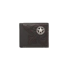 Montana West Genuine Leather Tooled Wallet