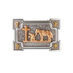 Nocona Mens Buckle Rectangle Smooth Edge Parying Cowboy