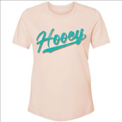 Hooey "Hooey Varsity" Peach w/Teal Logo T-shirt