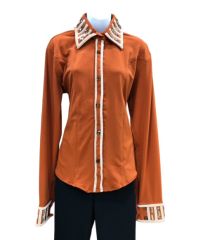 RHC Poly Knit Zipper Show Shirts - Rust