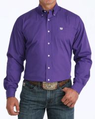 CINCH Men's Solid Classic Fit Button-Down Shirt - Purple