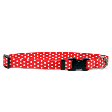 Yellow Dog Designs Red Polka Dot Standard Collar