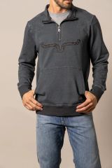 KIMES RANCH Rowell Pullover - Charcoal