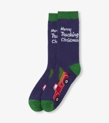 Hatley Merry Trucking Christmas Men's Crew Socks