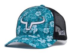 Ponytail Cap for Women - Fleur 35 - Wht & Blk Logo