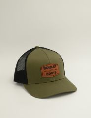 Boulet Ball Cap Loden with Chestnut Patch