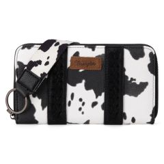 Wrangler Cow Print Wallet - Black