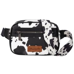 Wrangler Cow Print Belt Bag-Black - BK
