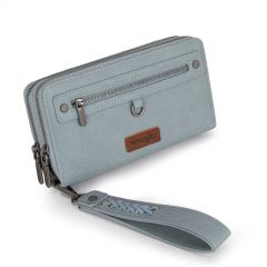 Wrangler Dual Zipper Compartment Large Wallet