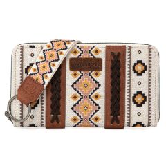 Wrangler Southwestern Art Print Wallet - Coffee