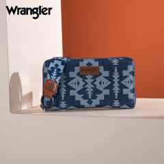 Wrangler Southwestern Art Print Wallet -Jean