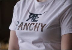 RANCHY EQUESTRIAN Ruggedly Distressed Tee - White