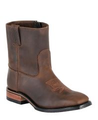 Canada West Men's Crazy Horse Sqr Toe w/Zipper