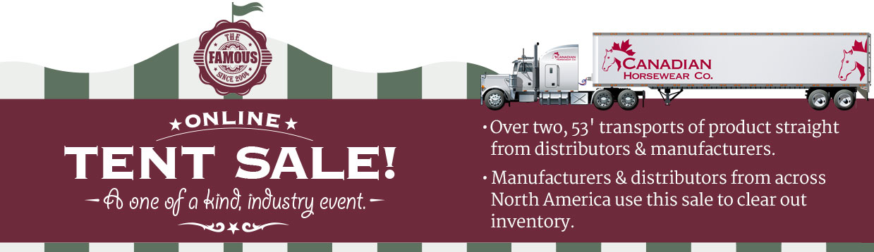The Famous Pleasant Ridge Saddlery Equestrian Online Tent Sale